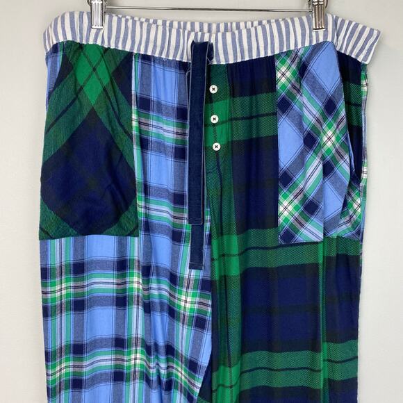 Aerie Plaid Patchwork Flannel Pajama Pants NWT XL Women’s - Picture 2 of 8